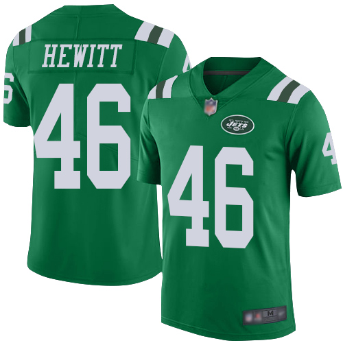 New York Jets Limited Green Youth Neville Hewitt Jersey NFL Football #46 Rush Vapor Untouchable->->Youth Jersey